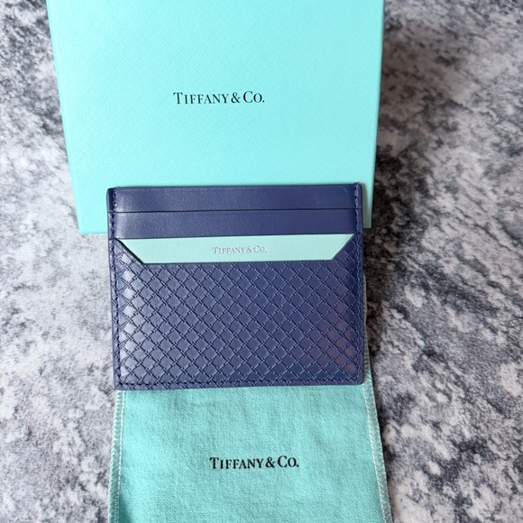 Tiffany & Co. Navy and Aqua Card Holder